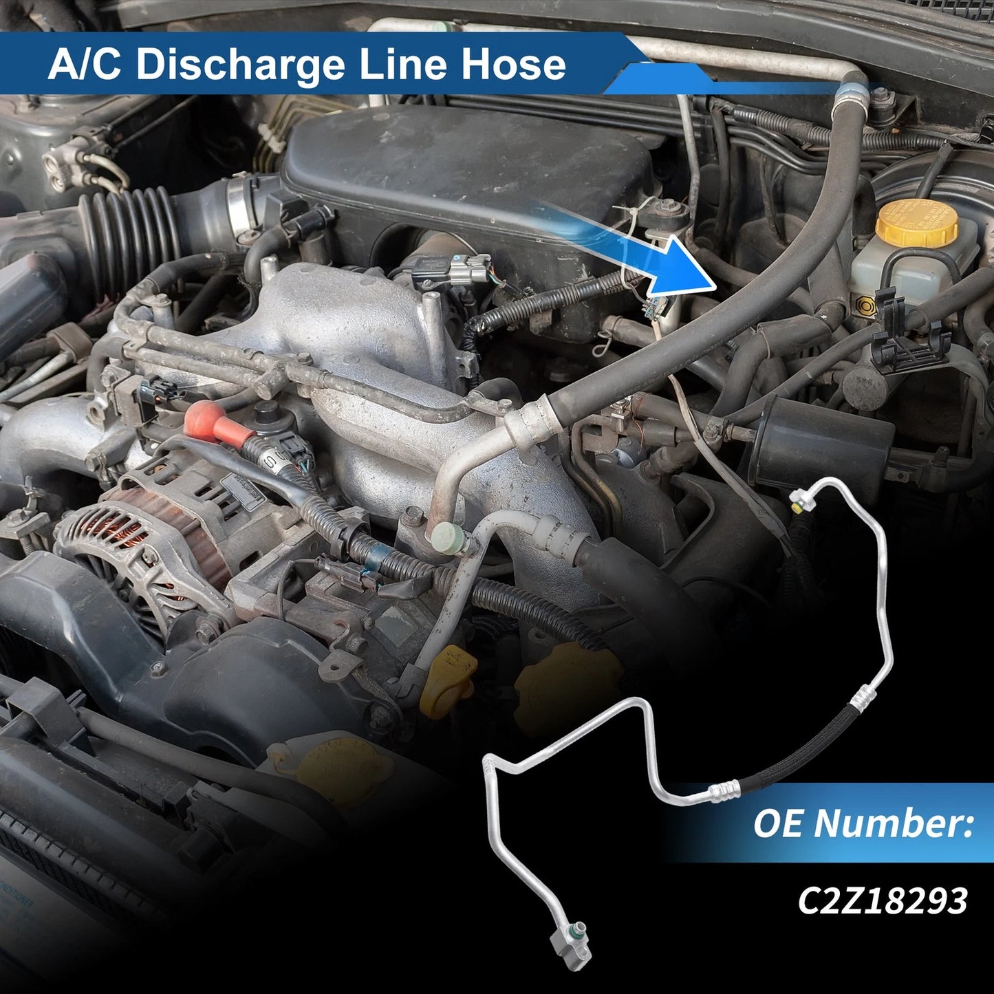 A/C Refrigerant Liquid Hose for Jaguar XF (2013–2015) No.C2Z18293