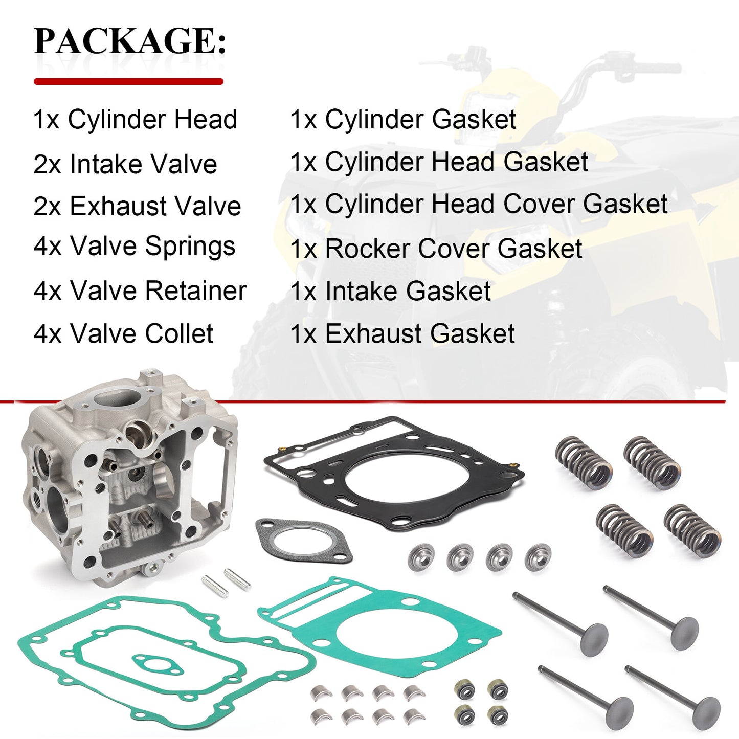 Engine Cylinder Head Valve Gasket Kit for Polaris Magnum Ranger (1995–2005)