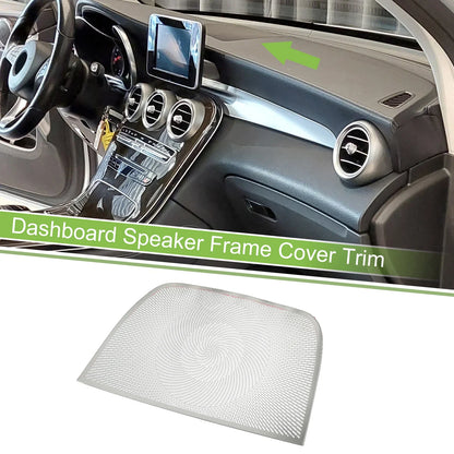 Dashboard Speaker Frame Cover Trim for Mercedes Benz GLC (2023) Silver Tone