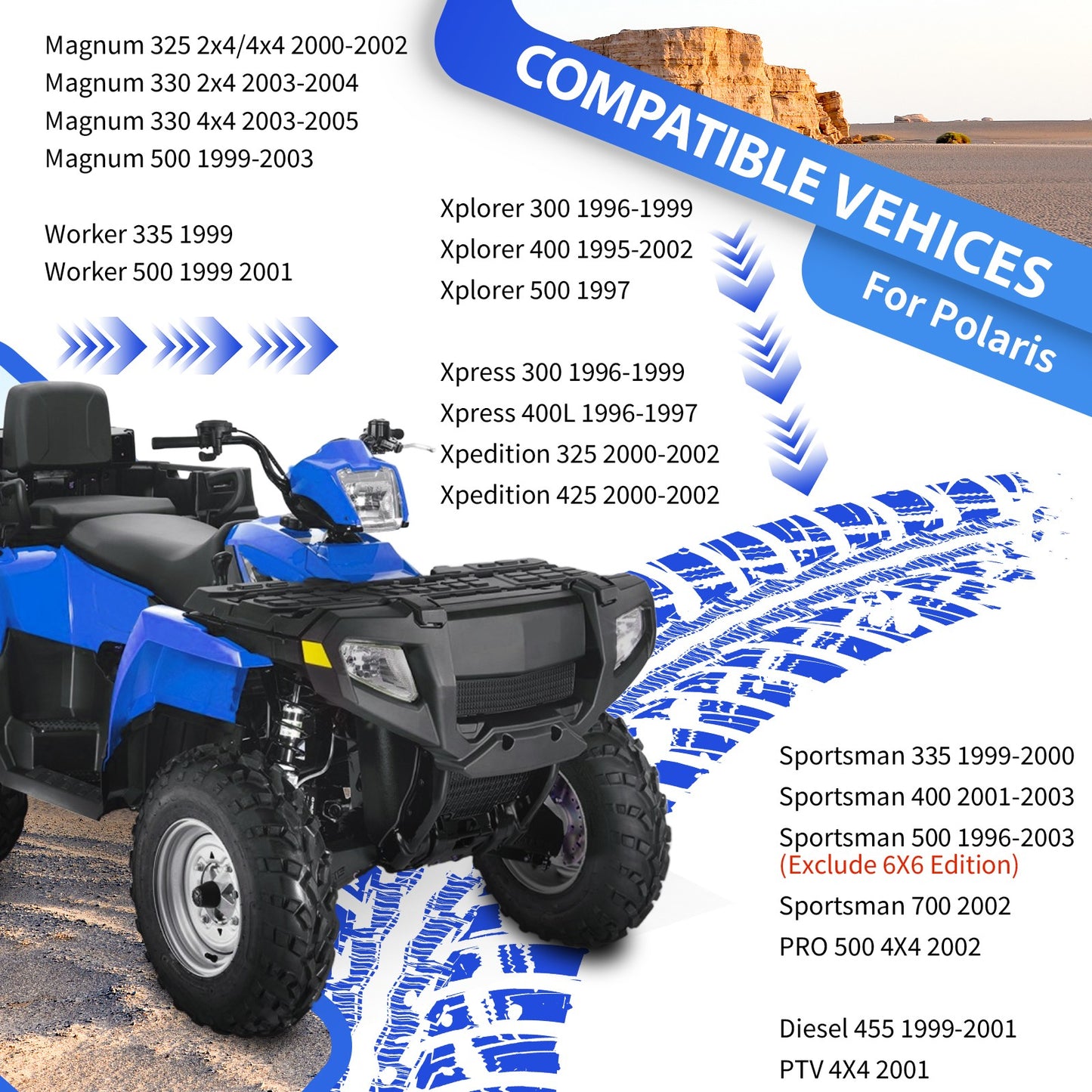 Rear Rack Assembly for Polaris Sportsman 500 4X4 (1996–2003)