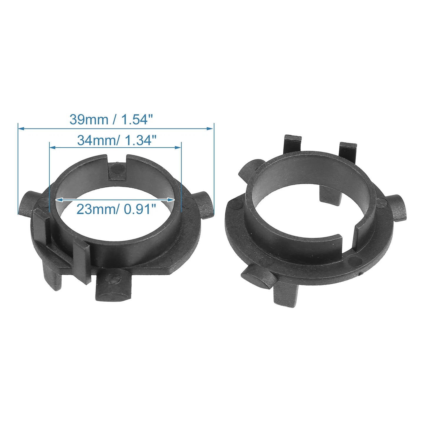 Set of 4 H7 LED Headlight Bulb Adapter Holders for Kia Cadenza (2014)