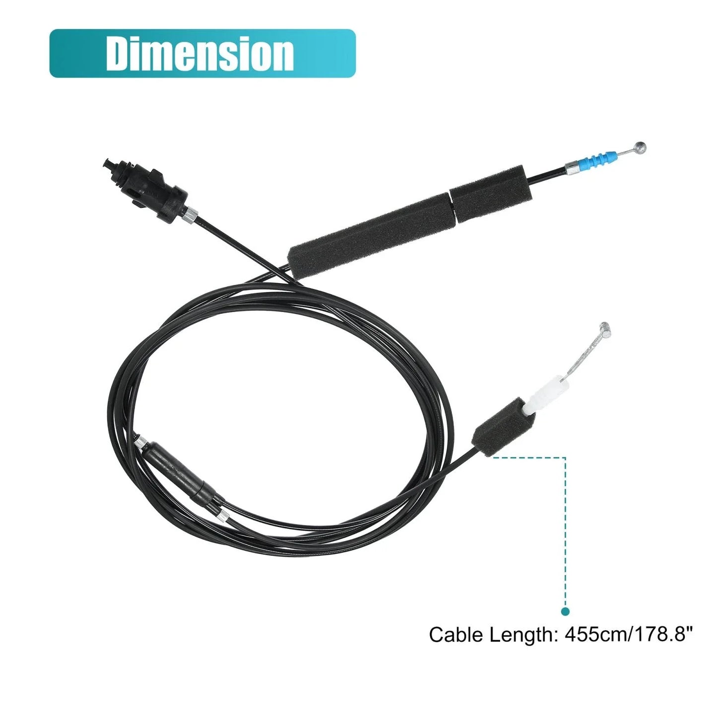 Trunk Lid Fuel Door Release Cable for Honda Civic (2001-2005) Black