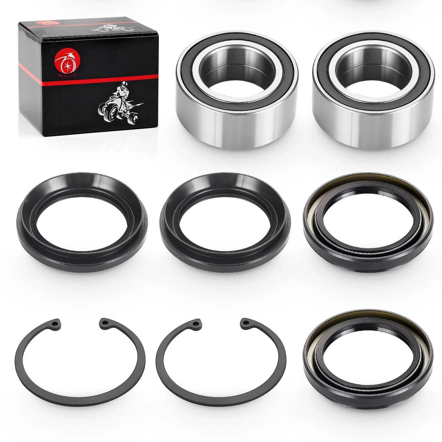 Rear Wheel Bearings w/ Seals Kit for Honda Rincon (2006–2023)