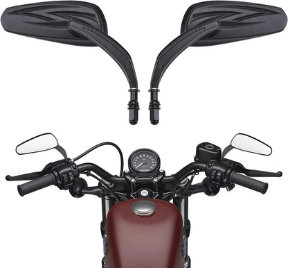 Black Teardrop Mirrors for Harley Dyna Electra Glide (2006-2023)