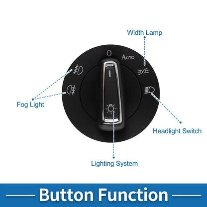 Headlight Switch for VW Polo 1.0 (2014–2017) No. ELP0101, 5G0941431AF