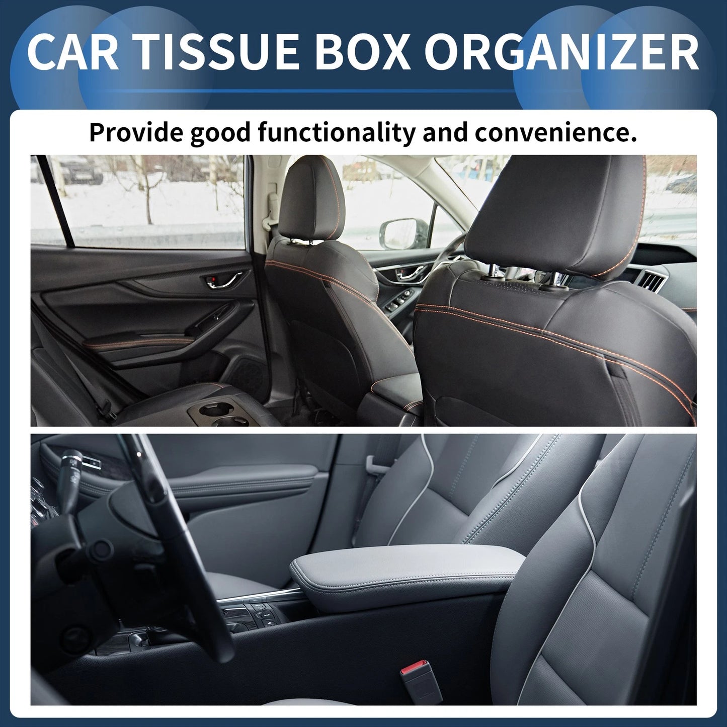 Tissue Holder for Car (Light Brown) 33x23x8cm