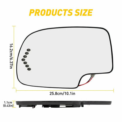 Mirror Glass Turn Signal Driver Side LH for Chevy GMC Cadillac (2003–2007)