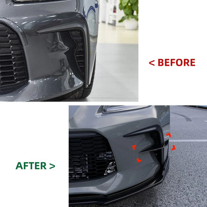 Carbon Style Front Bumper Side Fin Canards Splitter for Toyota GR86 (2022-2025)