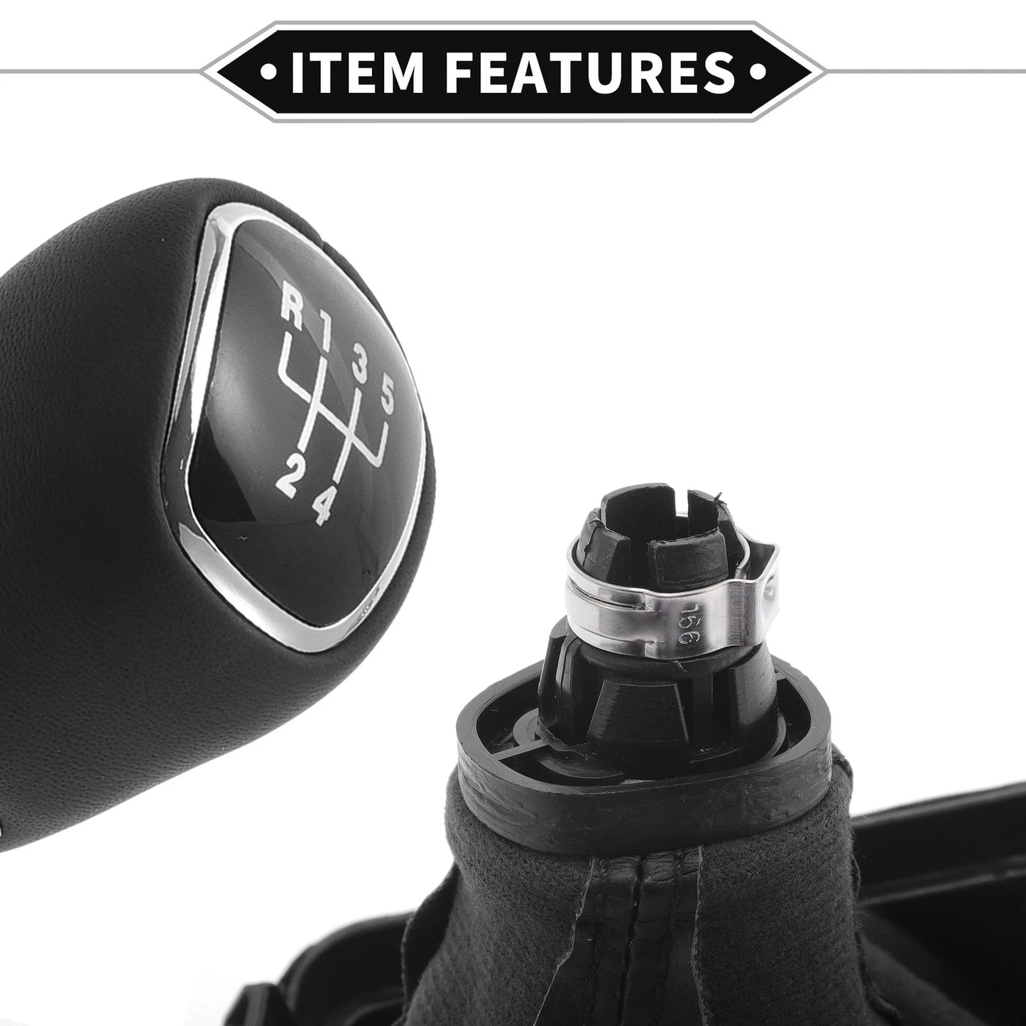 5 Speed Gear Shifter Knob with Cover for Skoda Octavia III (2012–2021)