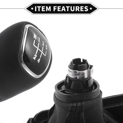 5 Speed Gear Shifter Knob with Cover for Skoda Octavia III (2012–2021)