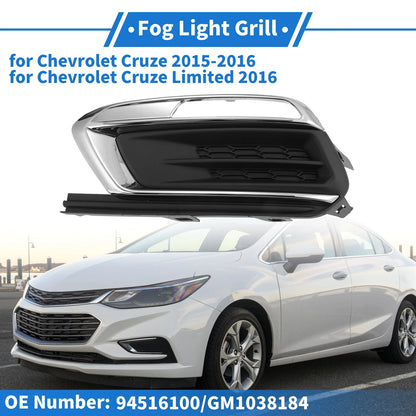 Front Left Fog Light Grille No. 94516100, GM1038184 for Chevrolet Cruze (2015–2016)
