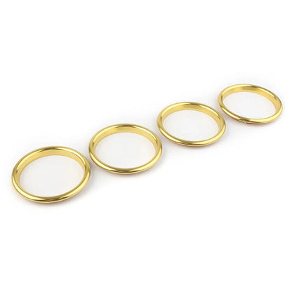 Air Vent Outlet Ring Covers 4 x for Audi A3 8V Stainless Steel Yellow (2012-2019)