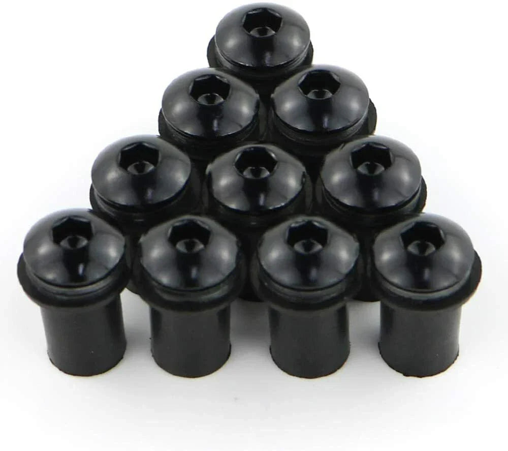 Windscreen Fairing Bolts Black for Kawasaki Ninja 250R ZZR250 EX250 (2013-2018)