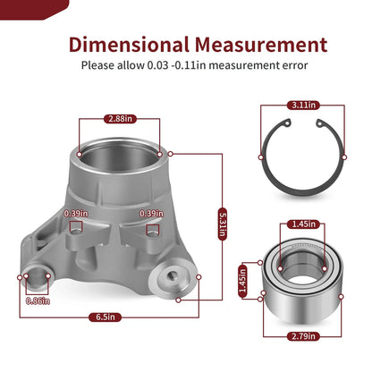 2 x Rear Wheel Bearing Carrier for Polaris Sportsman 500 HO (2008–2013)