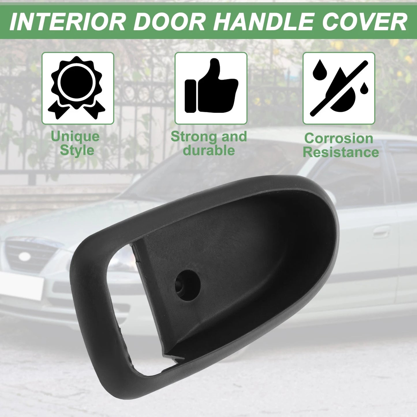 Set of 2 Front Rear Interior Door Handle Trim Bezel for Hyundai Elantra (2001–2006)