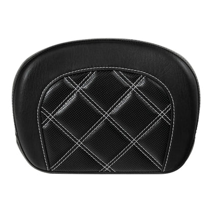 Black Passenger Sissy Bar Backrest Pad for Harley Touring Electra Glide (2014-2023)