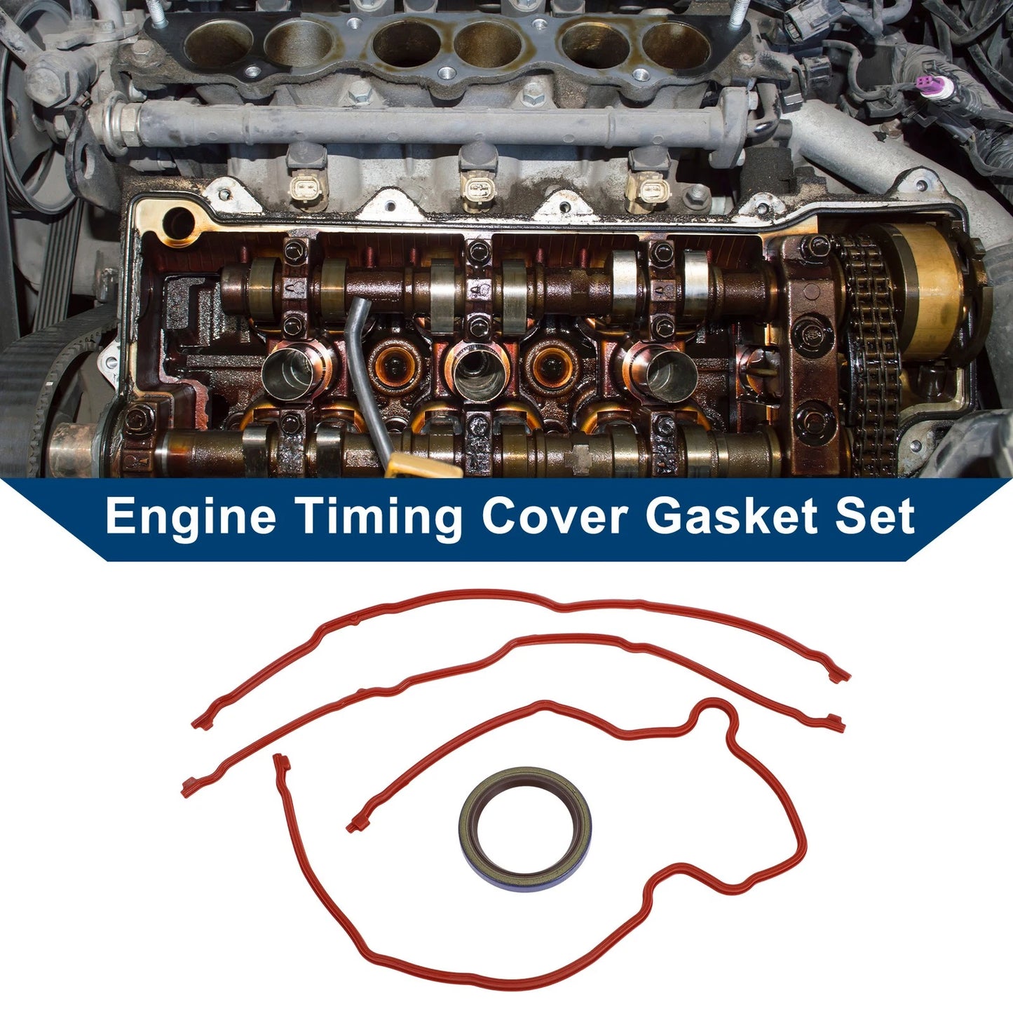 Set of 1 Engine Timing Cover Gasket TCS46096 for Ford Explorer (2006–2010)