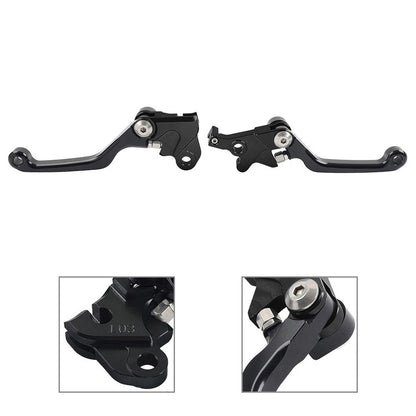 Pivot Brake Clutch Levers for Kawasaki KX65 KX85 KX100 KX125 KX250 (2001–2021) Black