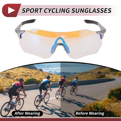 Set of 1 Motorcycle Riding Goggles for Various Models (Light Blue Lens)