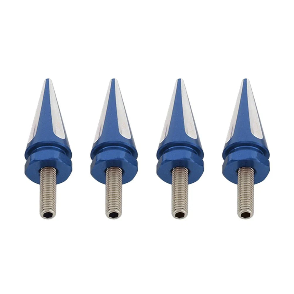4 x Windscreen Screw Bolts Blue Spike for Harley Touring Road Glide (1998-2025)