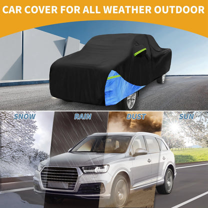 Waterproof Car Cover for Toyota Tacoma Double Cab (2016–2023) Black Blue
