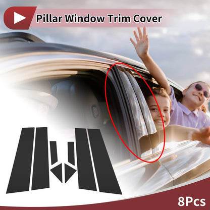 Door Pillar Window Trim for Nissan Bluebird (2015–2021) Black Left Right