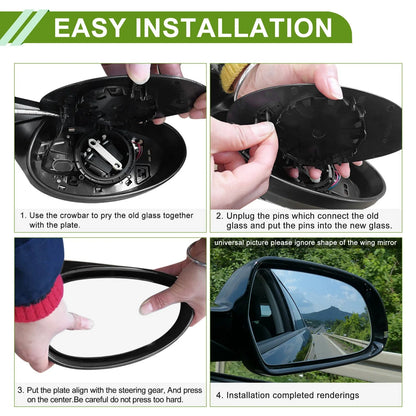 Left Side Mirror Glass for Hyundai Accent (2011-2017)
