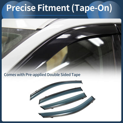 Window Deflectors for Honda Accord 2018-2022 Side Window Vent Visors Black 1 Set
