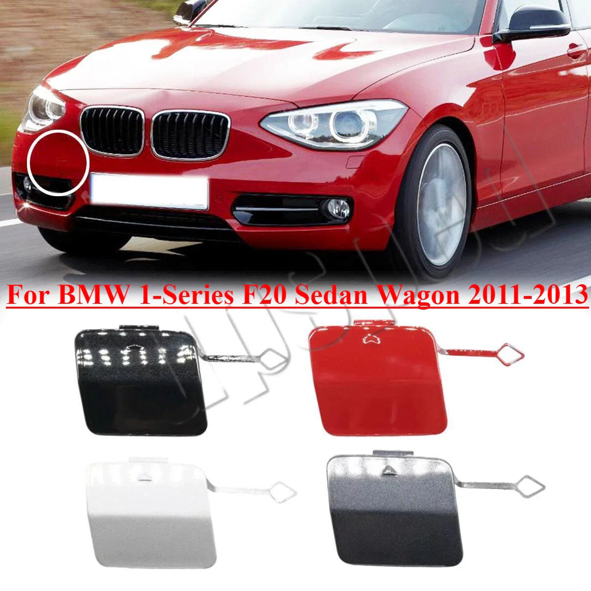 Front Bumper Tow Hook Eye Cover Cap for BMW 1-Series F20 (2011–2013)