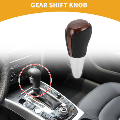 Automatic Gear Shifter Knob for Toyota Prius C (2012–2017) Faux Leather Black Brown