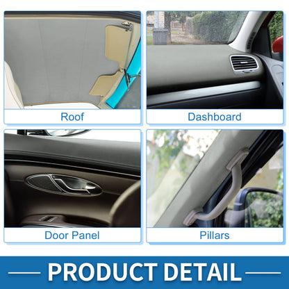 Suede Fabric Headliner for Car Roof Repair - Light Gray (11.8"x11.8")