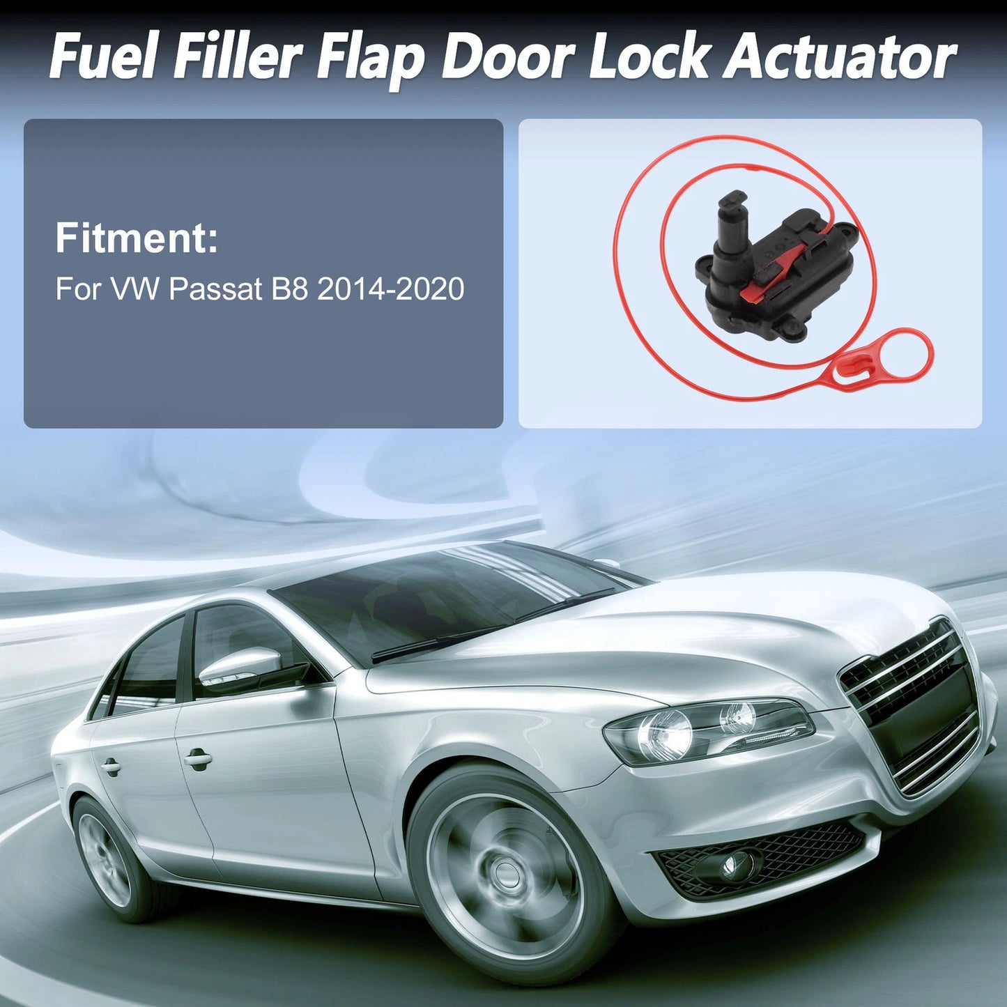 Fuel Filler Flap Door Latch Lock Actuator Motor for VW Passat B8 (2015–2023)