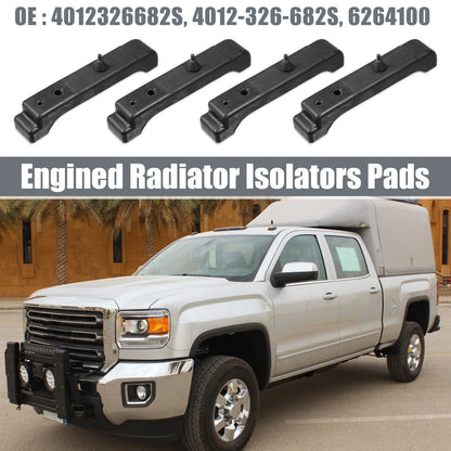 Set of 4 Engine Radiator Isolators Pads for Apollo (1973–1975) 4012326682S