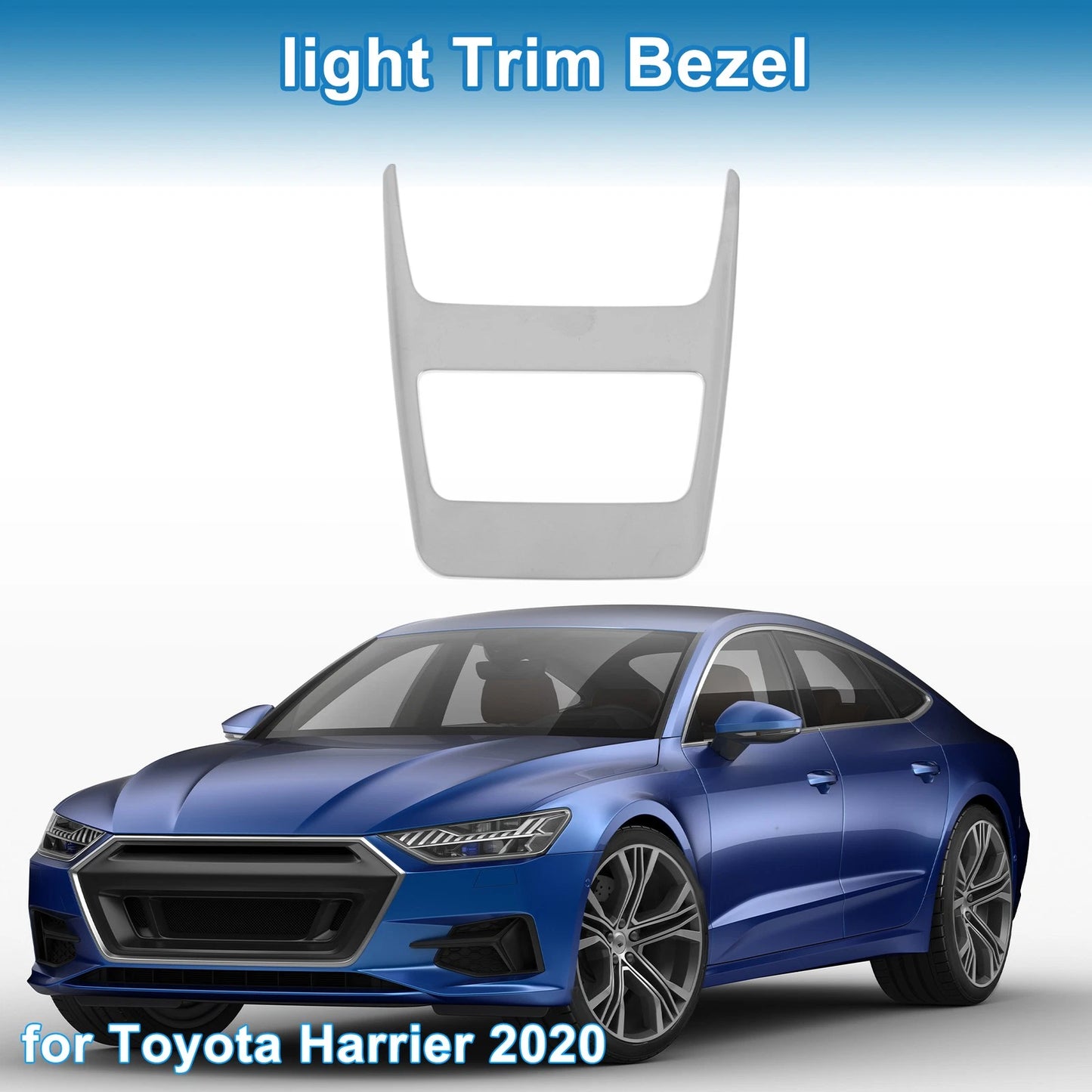 Front Row Light Trim Bezel for Toyota Harrier (2020) Silver Tone