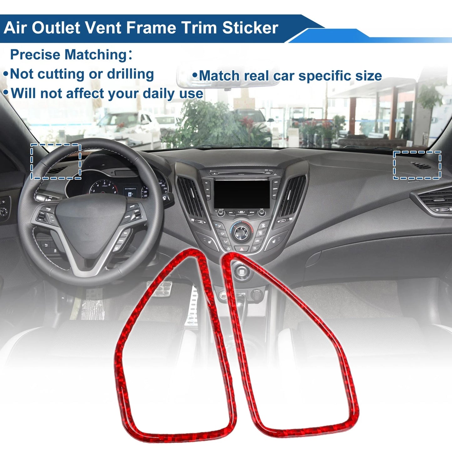 Air Condition Outlet Vent Trim Cover Frame for Hyundai Veloster (2012–2017)