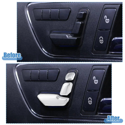 3 x Door Seat Adjust Button Switch Cover Trim Set for Mercedes Benz (2010-2015)