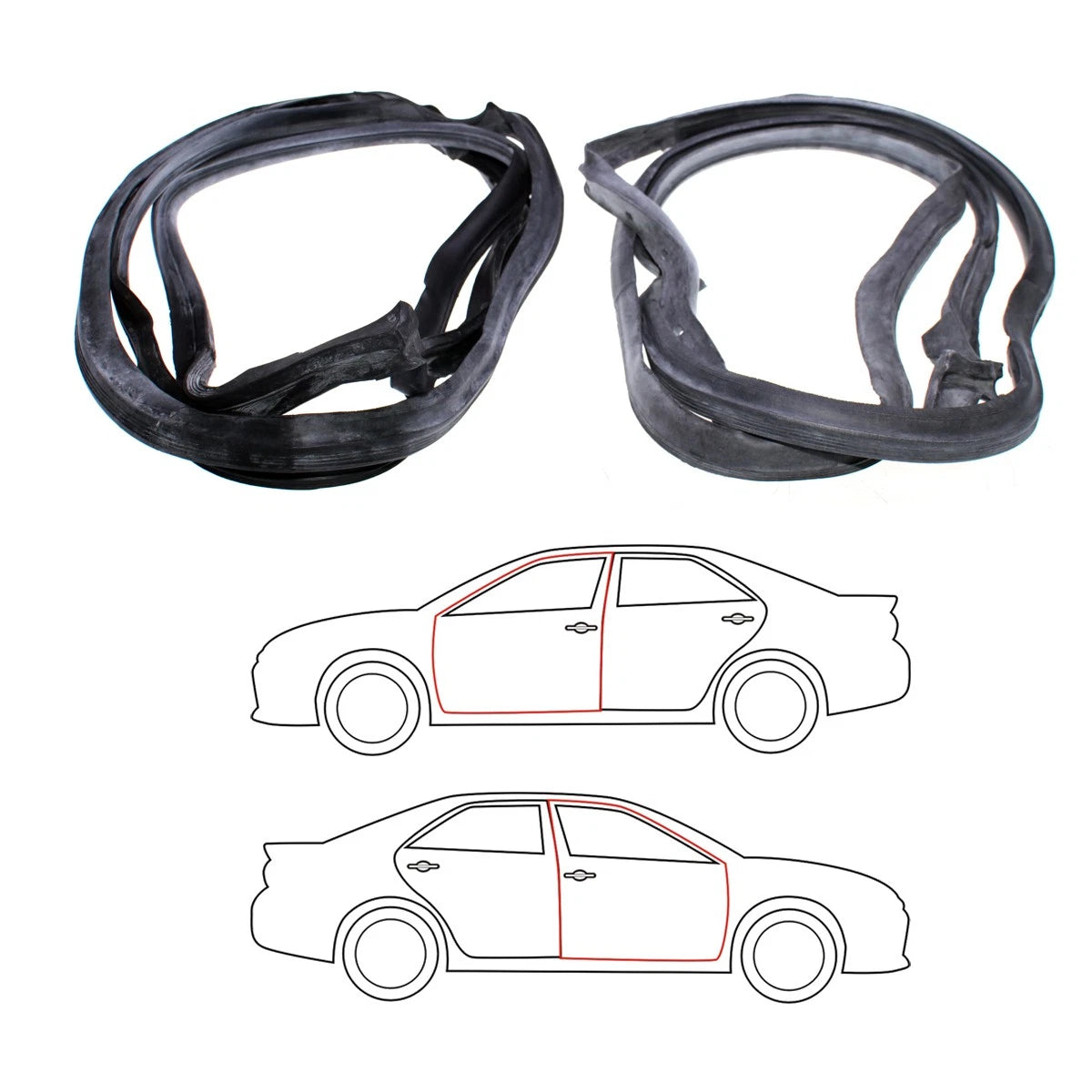 Front Door Weatherstrip for Mercedes Benz W116 (1973–1980)
