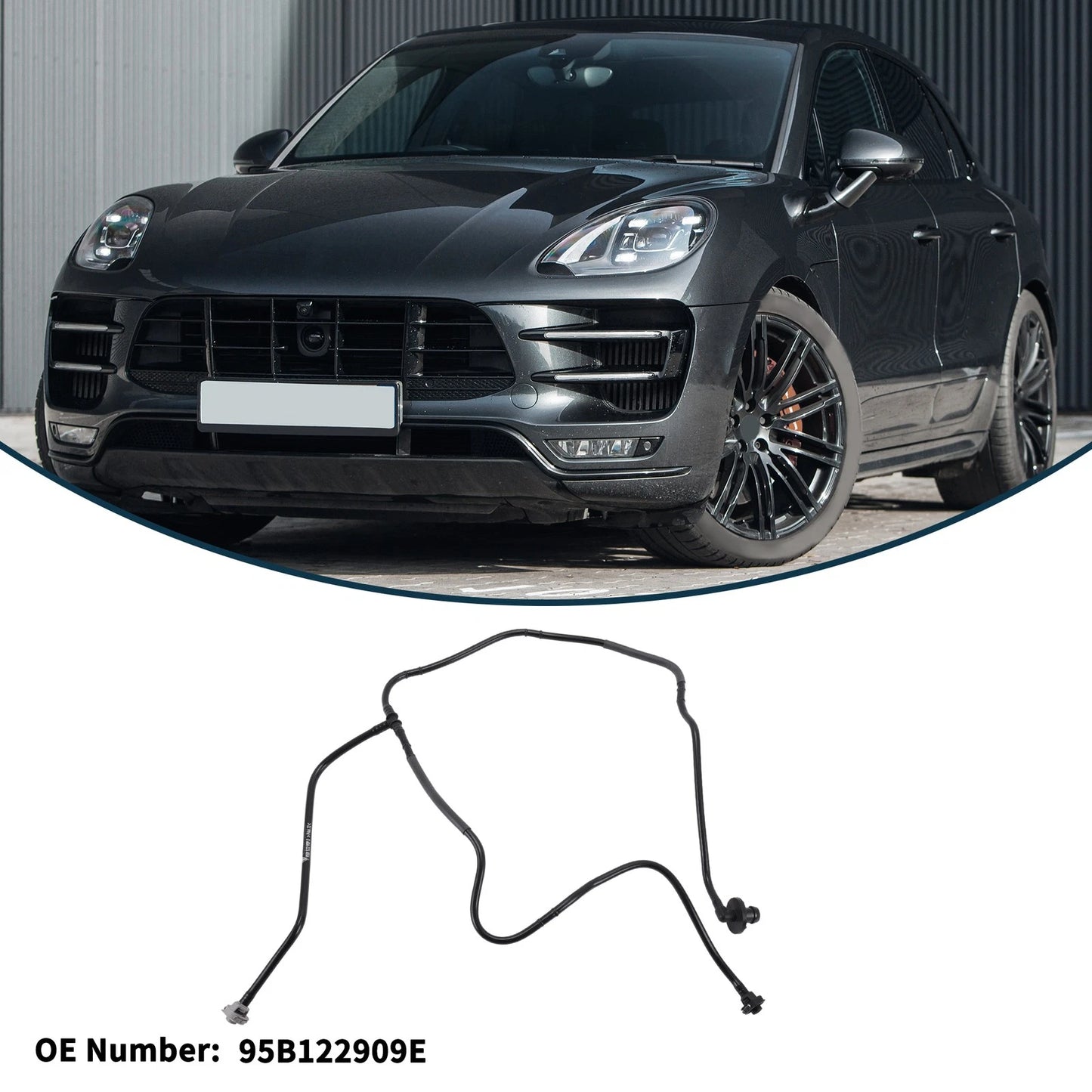 Radiator Hose for Porsche Macan (2020) No. 95B122909E Plastic Coolant Pipe