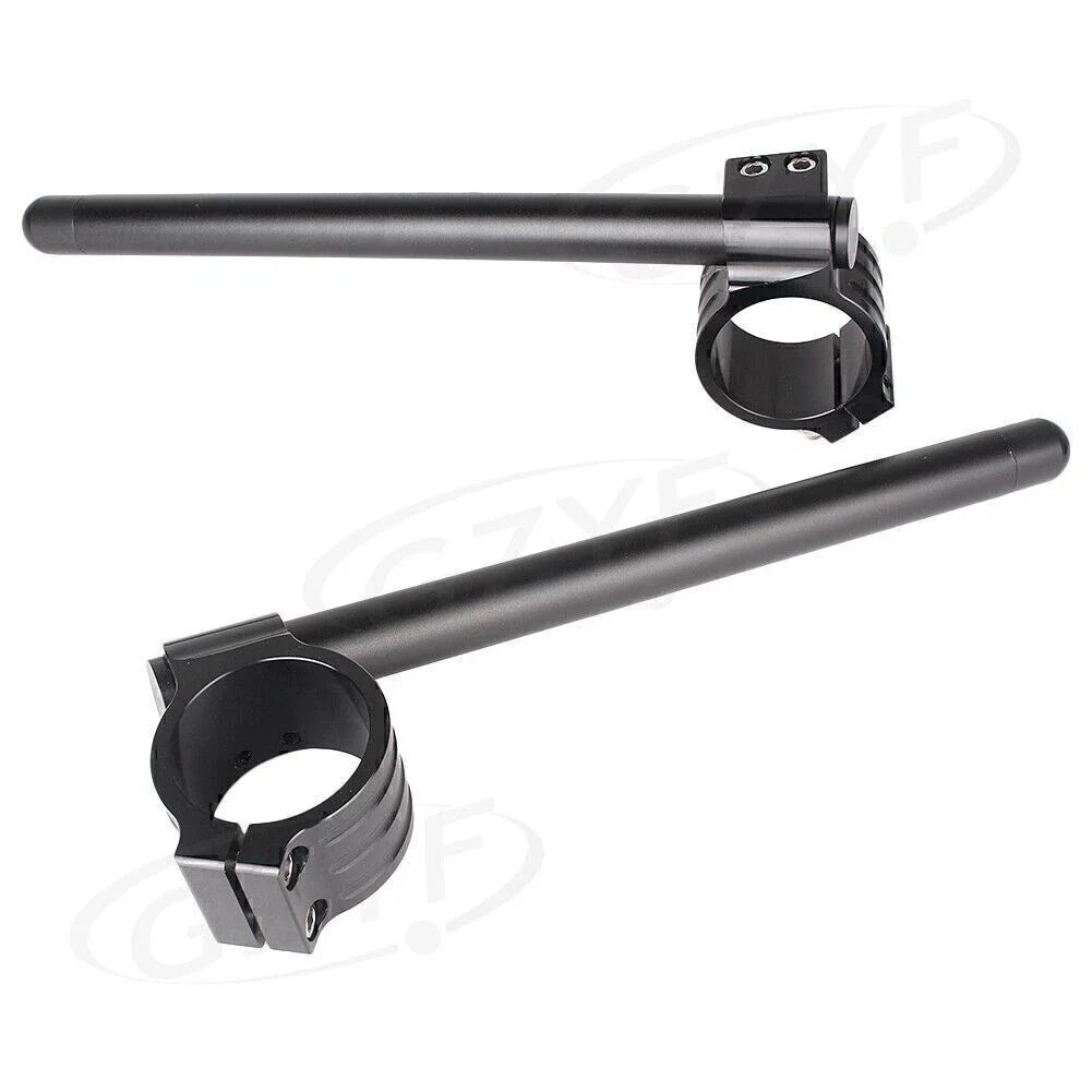 22mm & 7/8" Clips for Handle Bar with Adjustable Clamps for 45MM Fork Tube Black