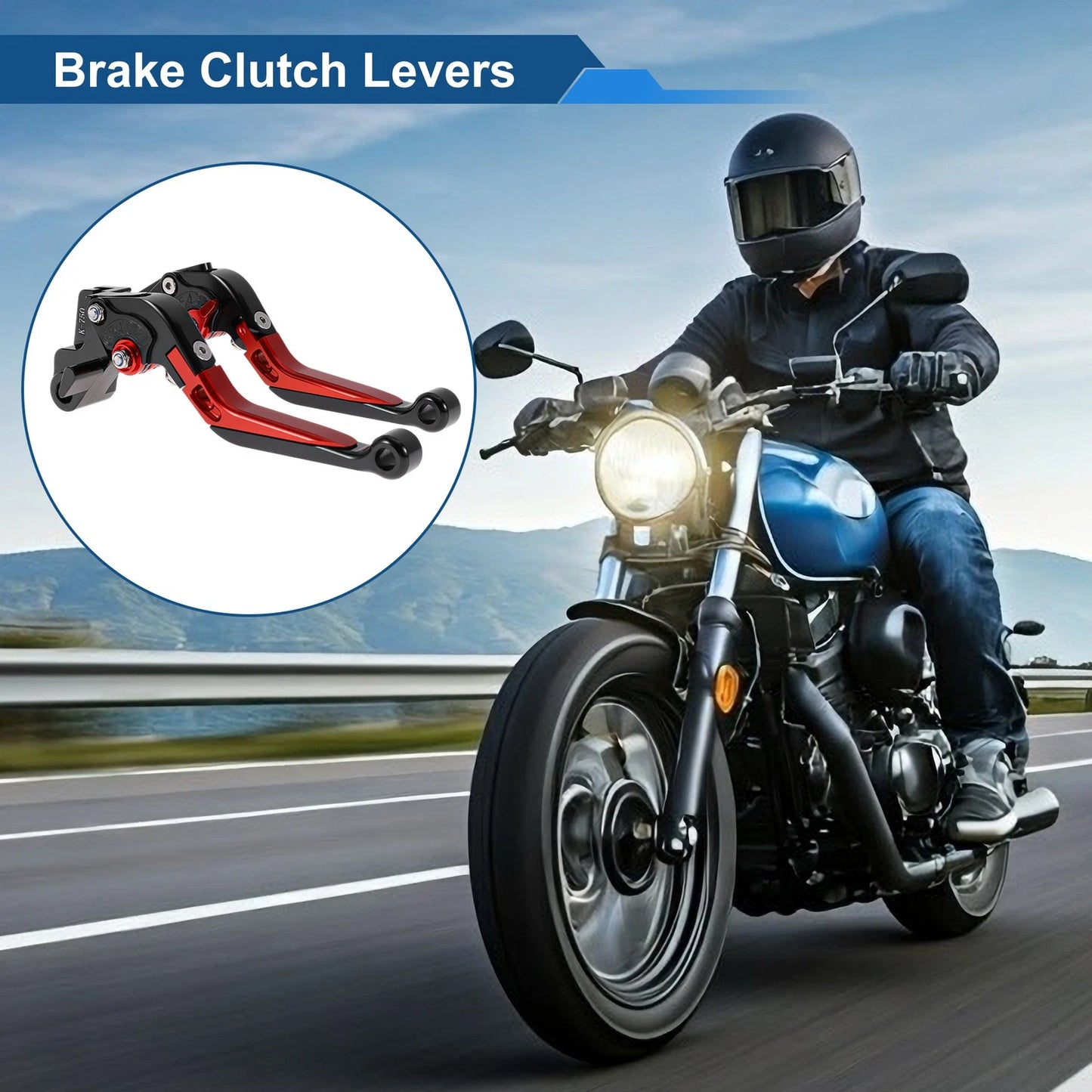 Short Long Brake Clutch Levers for Kawasaki Ninja 650R (2009–2016) Black Red