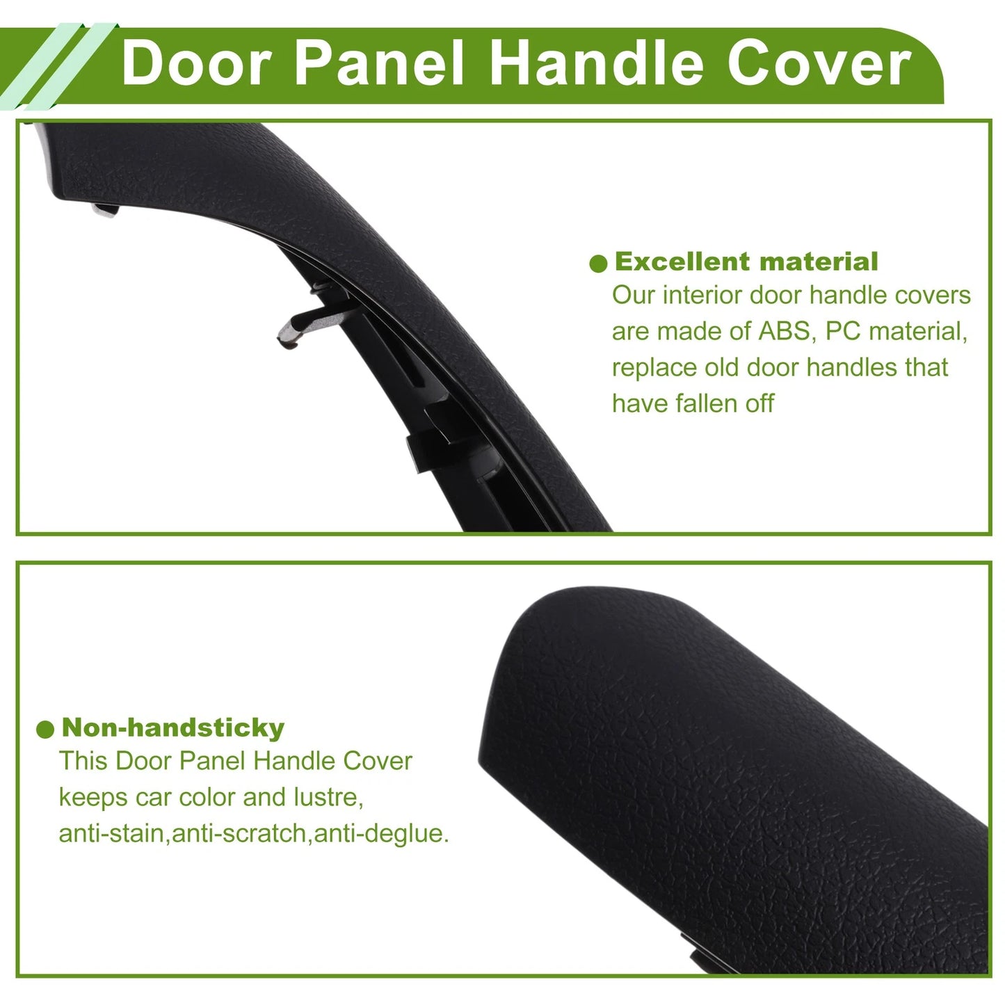 Door Panel Handle Pull Trim Cover for BMW X1 F48 (2016–2022) No. 51417417513 Black