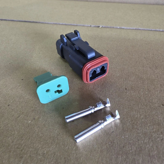 2 x Pins Wiring Harness Connector Plug Socket for Unknown Make Model