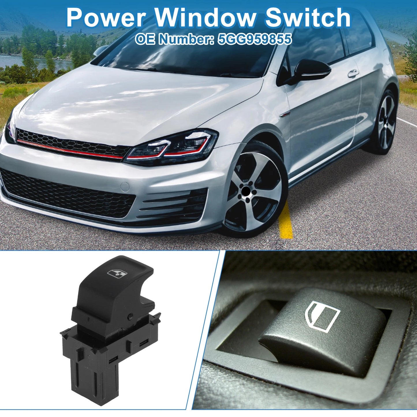 Power Window Switch for Volkswagen Golf Lamando (2015–2020) 5GG959855