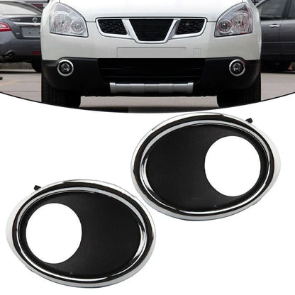 2 x Left+Right Fog Light Lamp Cover Bezel Trim for Nissan Qashqai (2014–2017)