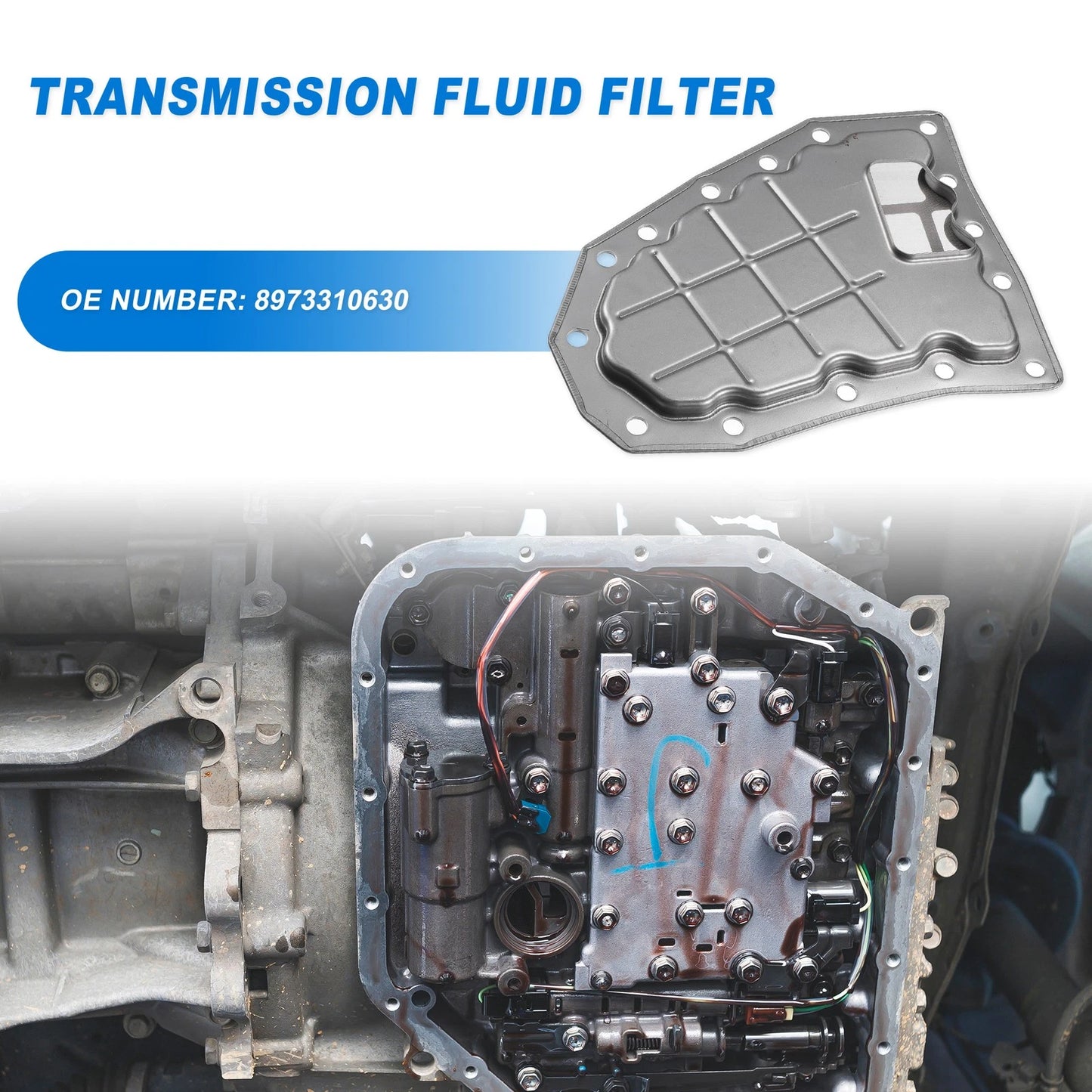 Transmission Fluid Filter Oil Pan for Chevrolet (No. 8973310630)