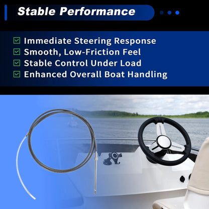 M66X17 Steering Control Cable for Marine Boat (17 ft)