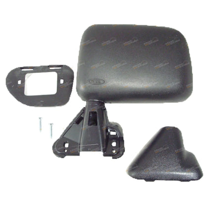 Left Manual Door Mirror for Toyota Hilux (1983–2004) - Black