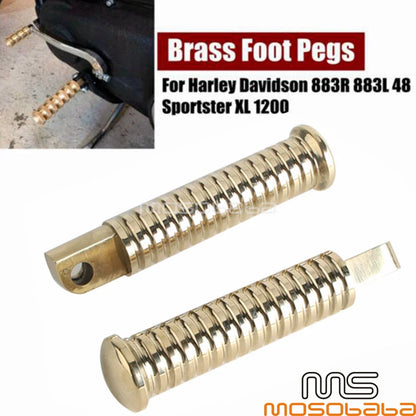 Brass Foot Pegs for Harley Sportster XL 883 (1997-2019)