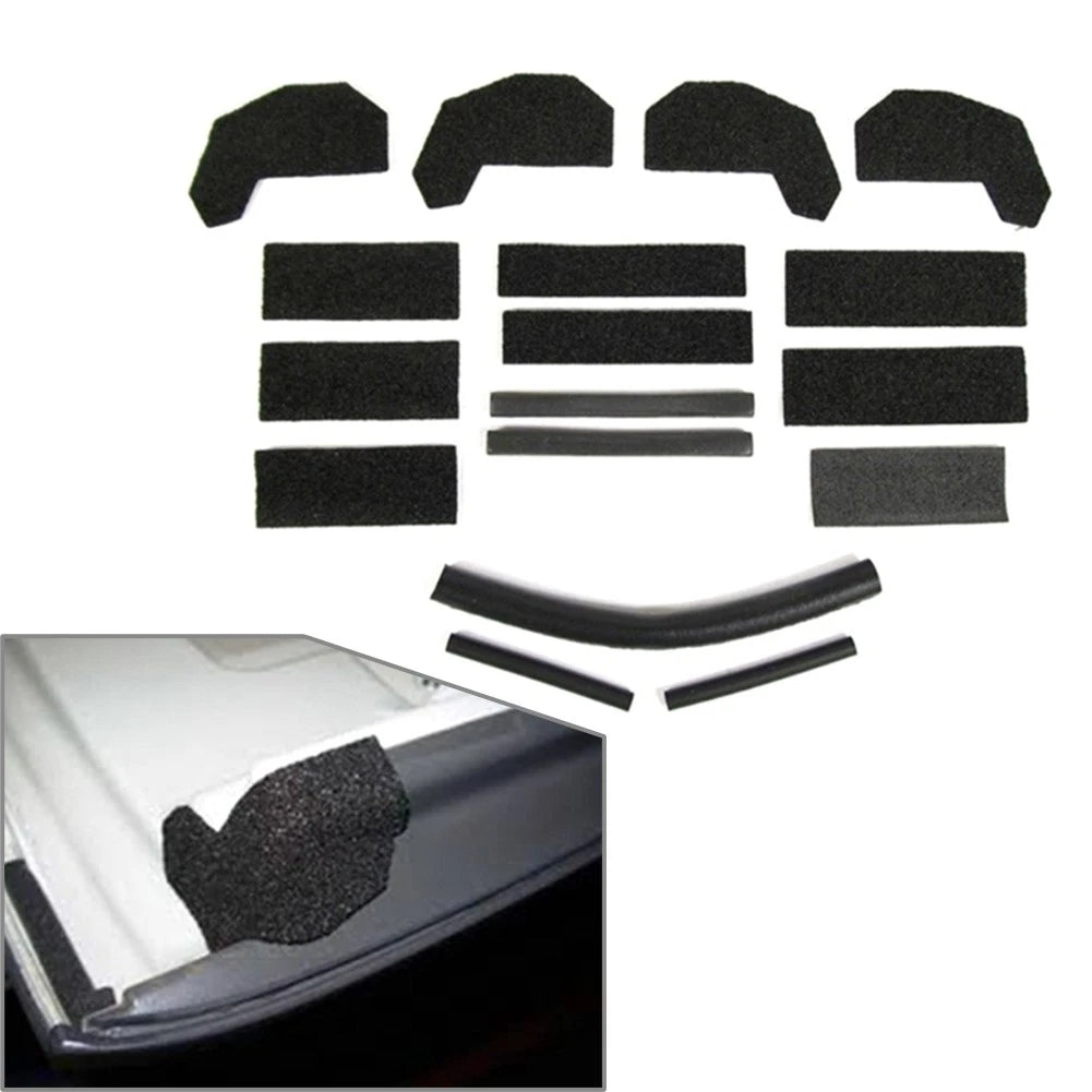 10x Exterior Door Handle Tailgate Cover Trim for Jeep Wrangler JK (2007–2017)