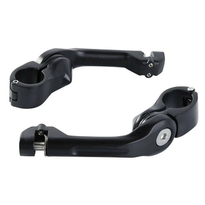 32mm Matte Adjustable Highway Long Angled Foot Pegs for Harley Touring (2009-2023)